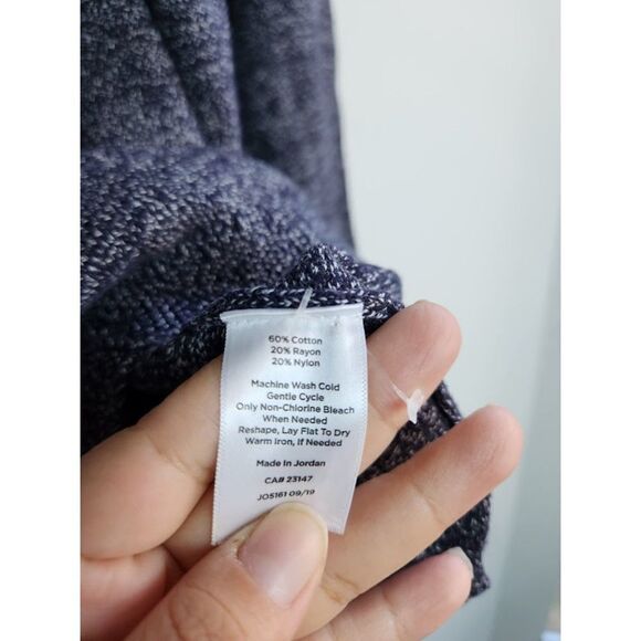 Talbots Plus Women Grey & White Cotton Blend Pullover Knit Sweater size 1X - Picture 8 of 9